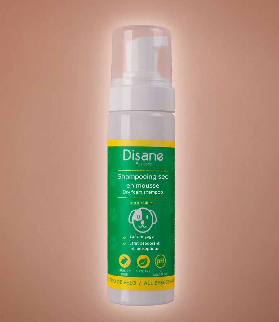 Shampooing naturel pour chiens mousse lavage à sec